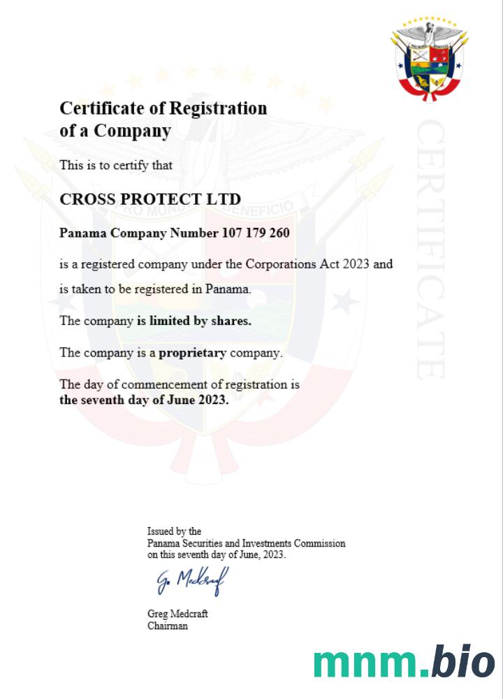 Panama business registration vcertyfikat Word i szablon PDF